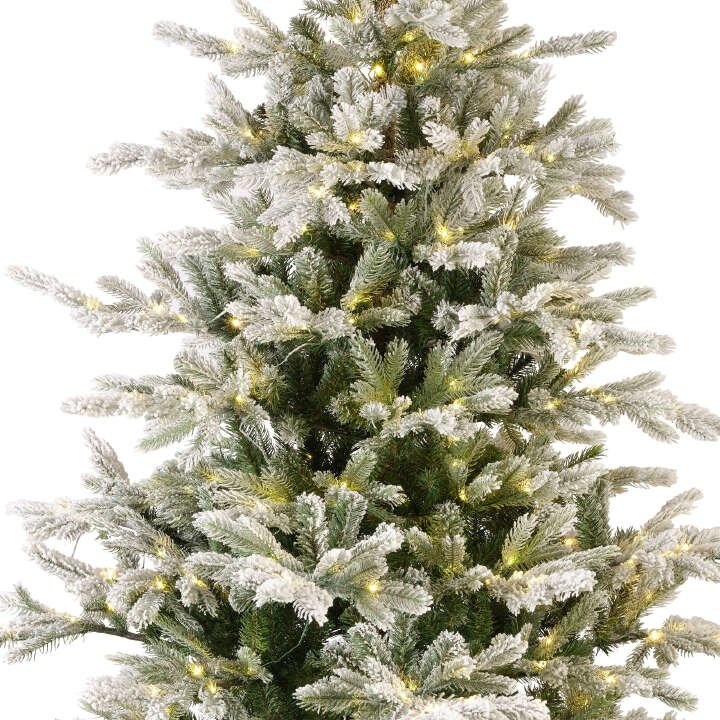 EVERLANDS Künstlicher Weihnachtsbaum Beschneite Grandis Pre-Lit Tanne Micro-LEDs